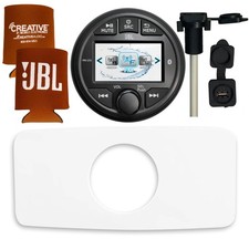 JBL PRV-275 Waterproof Radio with Marine Dash Kit  USB/Aux