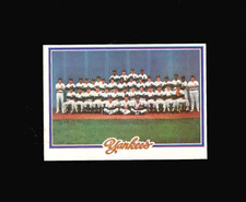 1978 Topps #282 NEW YORK YANKEES Team Card Unmarked Checklist NRMT