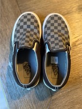 Vans Kids Slip-On Checkerboard in Black and Gray