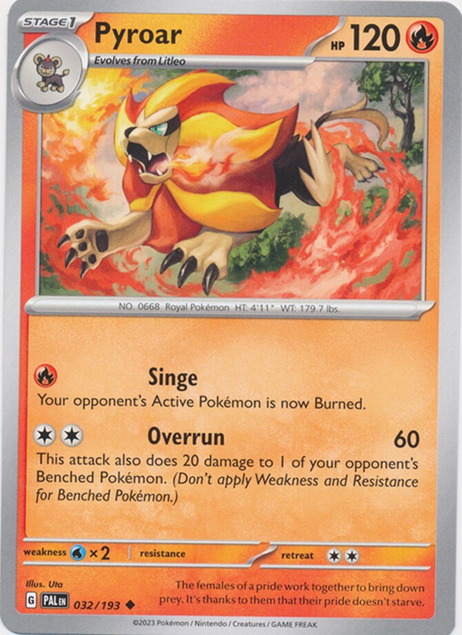 Pyroar - 032/193 - Uncommon - Near Mint