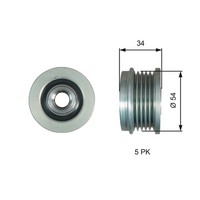 Gates Generatorfreilauf Drivealign™ OAP7220 FüR Corsa Meriva Opel S07 S10 VAN