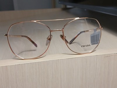 Prada Eyeglass Frames Rose Gold NWT