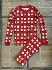 Hanna Andersson Organic Pajamas Set Holiday Pear Fruit Size 130cm US Size 8