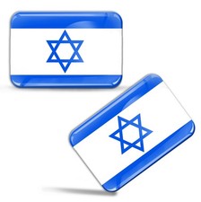 Israeli Flag 3D Silicone Gel Sticker - EU Made | F 78
