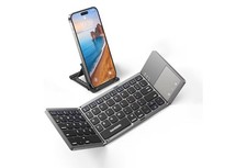 Samsers Black Foldable Bluetooth Keyboard Touch Panel Wireless w/Stand Android