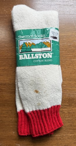 Deadstock Vintage 90s Thermal Boot Tube Socks USA Mens 10-13