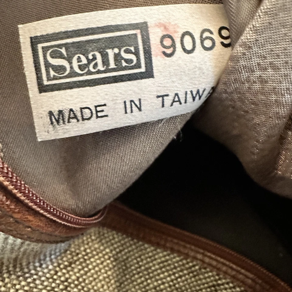 De Colección Sears 9069 Tweed Bolso de Mano-Bolso de Lona 18"L-14"H-11"W Correa para el Hombro Foto 2 de 4