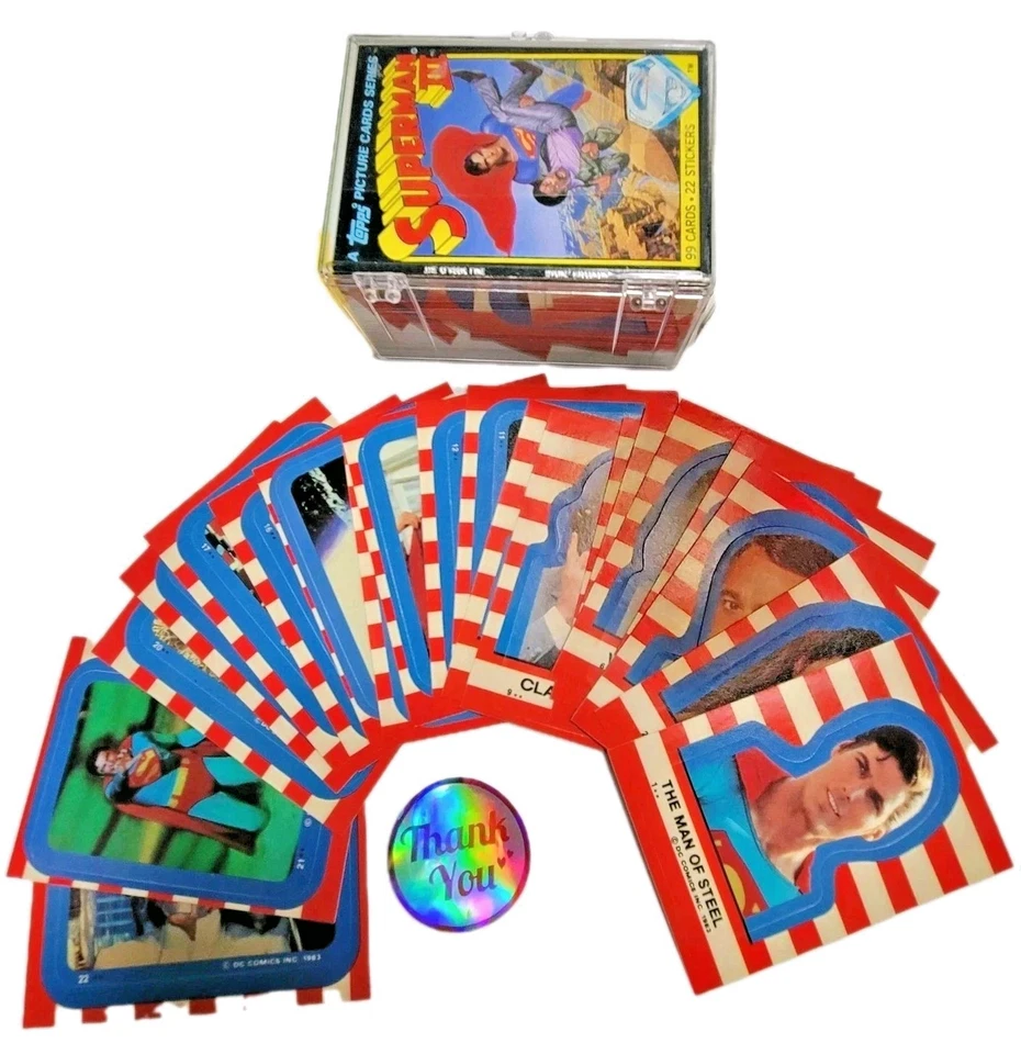 Superman III Cards W/ Stickers 1983 Complete Set In Excellent Vintage Condition  - Image 2 of 4