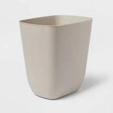 3gal Open Vanity Waste Basket Gray-Compact Plastic Indoor Trash Can,Matte Finish