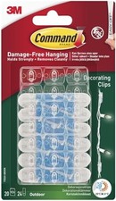 Command Decorating Clips, Pack of 20 Mini Hooks and 24 Small Adhesive Strips 0.86 per strip