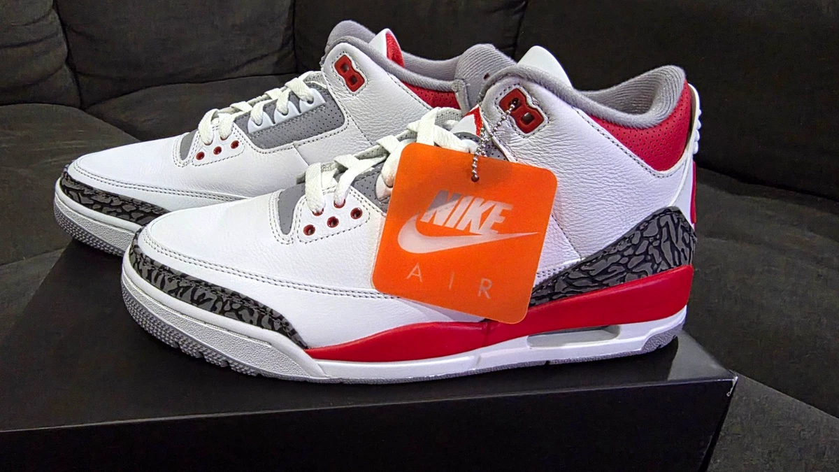 Nike Air Jordan 3 Retro Fire Red Size 9.5 DN3707-160 DS