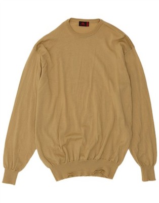 Kappa Mens Crew Neck Jumper Sweater 2XL Beige Virgin Wool EA11