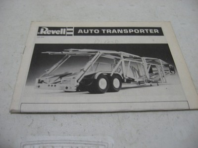 Instruction Sheet Only - Revell Auto Transporter Semi Trailer Model Kit #7424