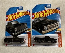   2026 HOT WHEELS '83 GRAY CHEVY SILVERADO  2025 HW  67 CHEVY C10 - LOT OF 2  