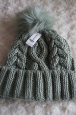 Kids Gap Beanie With Pom Pom Green Color New With Tags
