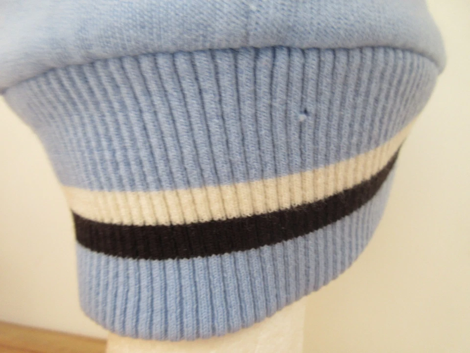 Casquette bonnet cycliste CYCLES GITANE vintage années 70 bleu clair ancien - Photo 3/4