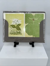 Vtg Gwen Frostic Original Block Prints Note Cards w/ Envelopes NIP Trillium