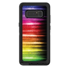 OtterBox Defender for Galaxy Note Choose Model Rainbow Light Glowing Lines