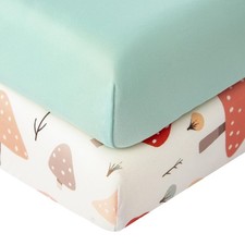 2 Pack Crib Sheets for Boys Girls 52 28 Stretchy Microfiber Jersey Knit Soft ...