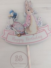 Flopsy bunny Cake TOPPER beatrix potter Happy Birthday topper Puddle Duck
