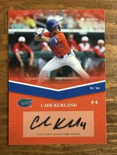Cade Kurland 2025 Onit Florida Gators Baseball Orange Parallel ON CARD Auto /50