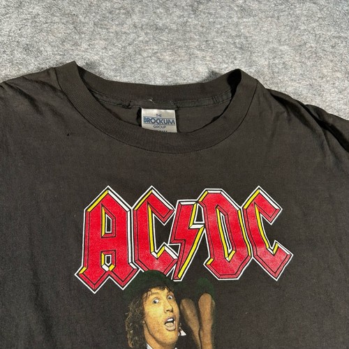 Vintage AC/DC Shirt Mens XL Black 1990 Mistress For Christmas Brockum Rock Band - Picture 2 of 12