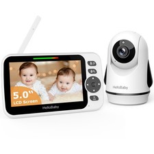HelloBaby HB6352 5" Baby Monitor Pan-Tilt-Zoom ,Two-Way Audio
