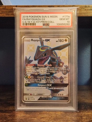 Rayquaza GX #177a/168 PSA 10 - 2018 Pokemon Sun & Moon Hidden Fates Promo
