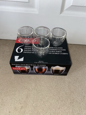 bodum Pavina 4-teiliges doppelwandiges Thermogläser-Set