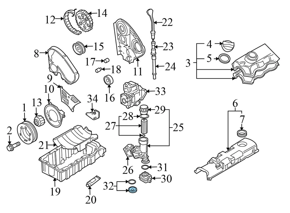 1992-1995 VW CORRADO - Engine OIL Cooler Cover 021117061B - Image 3 of 4