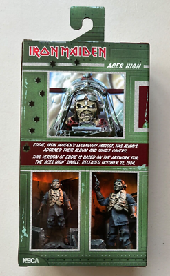 NECA Iron Maiden Eddie Aces High Pilot Action Figure Retro Clothed