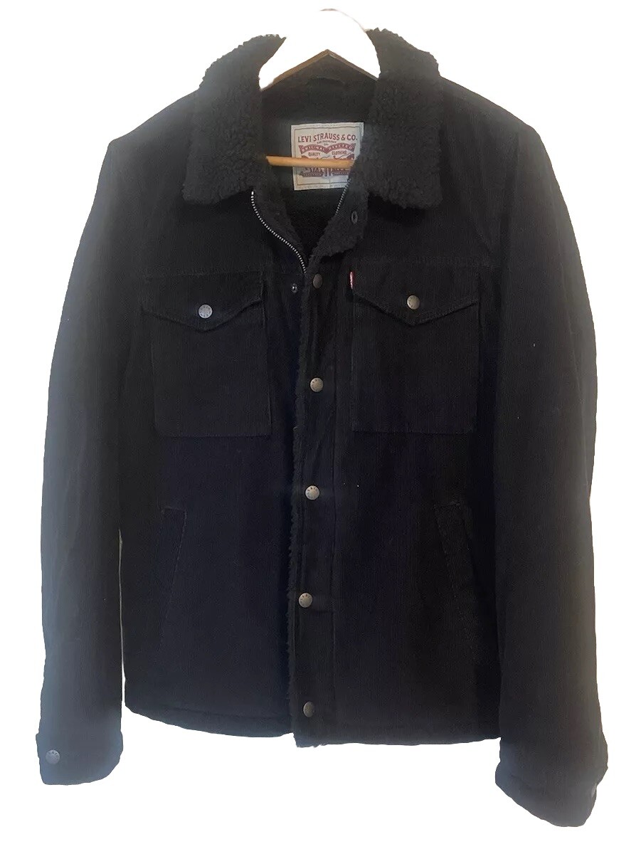 Levi's Men's Premium Relaxed Fit Sherpa Trucker Jacket Washed