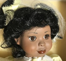 NICOLE Paradise Galleries VTG Porcelain Doll 13" African-American NIB