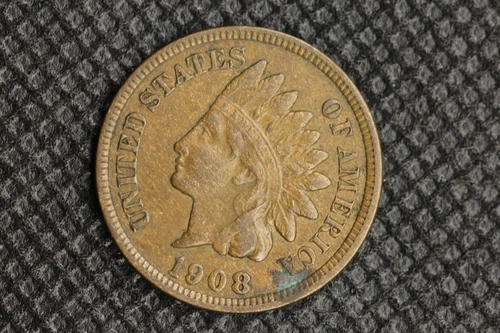1908 XF/AU Indian Head Penny Cent 1 1439
