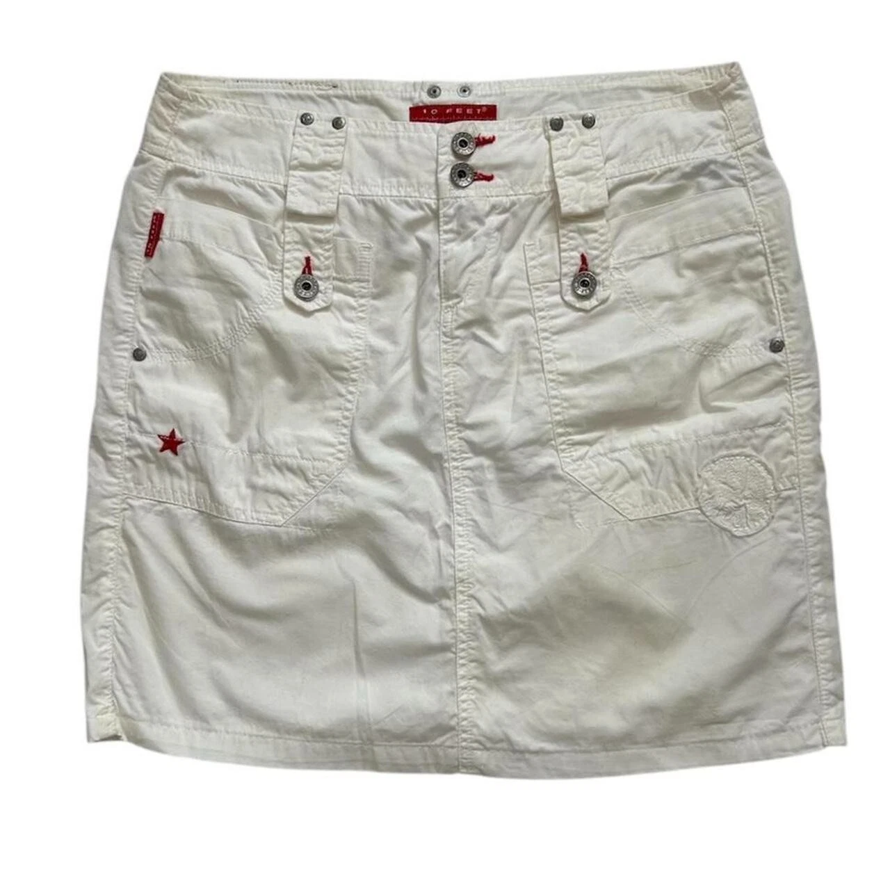 Y2K White Mini Skirt