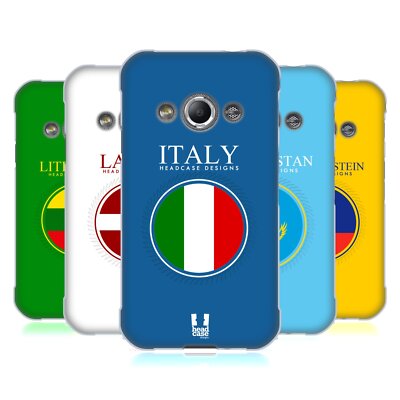 HEAD CASE DESIGNS FLAG PATCHES SET 2 SOFT GEL CASE FOR SAMSUNG PHONES 4