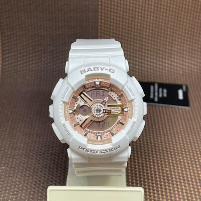 Casio Baby-G BA-110X-7A1 White Resin Analog Digital Ladies Sport