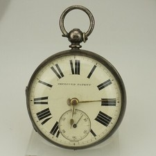 RARE Solid 133 Gr. Antique Silver Pocket Watch Men's mechanical no fusee RAR