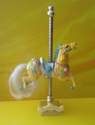 Vintage Matchbox Carousel Horse - Silver Dawn and Base - Classic Range 1989