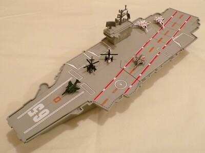 Naval Force Enterprise Class Flugzeugträger Spielset - 46 cm Kunststoff grau - gebraucht