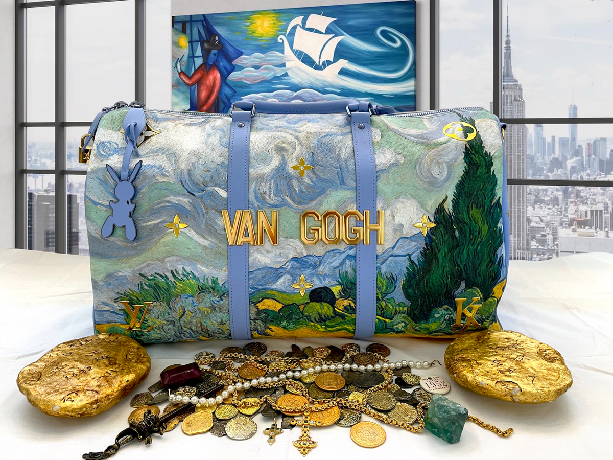 LOUIS VUITTON JEFF KOONS VINCENT VAN GOGH LUGGAGE DUFFLEBAG
