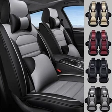 For Ford Car Seat Covers Full Set Leather Front Rear 5-Seaters Cushion Pad Mat