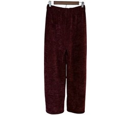 New Umgee USA Women s Sz Medium Cabernet Soft Plush Knit Wide Leg Pant K632