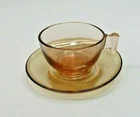 VTG Amber Depression Glass Cup ONLY