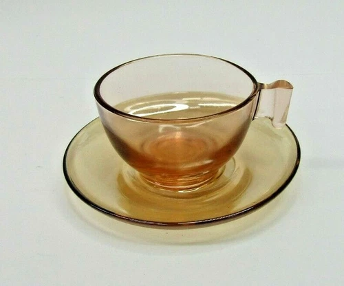 VTG Amber Depression Glass Cup ONLY