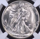 1944 S WALKING LIBERTY HALF DOLLAR NGC MS 65 FULL CLEAR SILVER SATIN WITH NICE