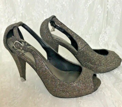 Fergalicious by Fergie Women's Shoes Size 7.5M Open Toe Sling Back Mona T 4'' 