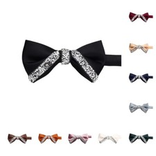 Men's Shiny Rhinestone Pre-tied Adjustable Bowtie Crystal Decoration Bow Tie