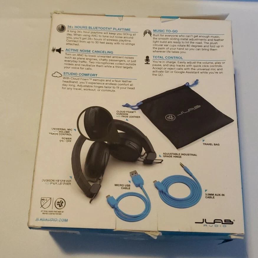 New JLAB Studio ANC Wireless Active Noise Canceling Headphones bluetooth black - Image 2 of 4