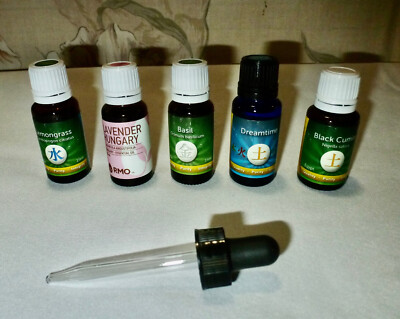 Lot of Five (5) Therapeutic Grade Essential Oils By Rocky Mountain Oil - NEW
